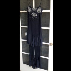 CHANEL Vintage Embellished Midnight Blue Romper